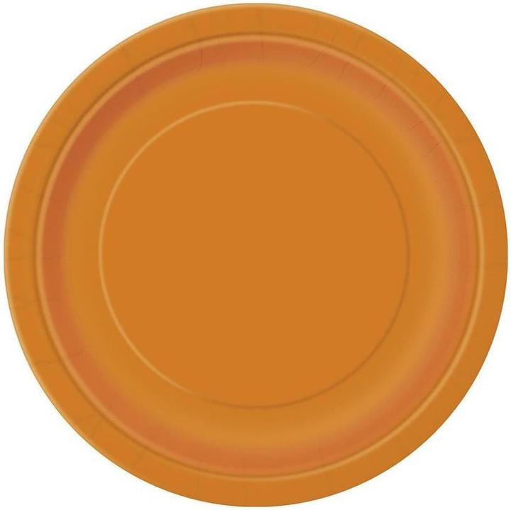 Image du produit Unique Assiette en carton orange 22cm (8pcs) (8 x)