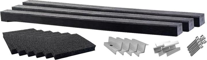 Actual product image Wattstone PV elevation flat roof for 2 solar modules 0° concrete base black building protection mat (Solar system mounting material)