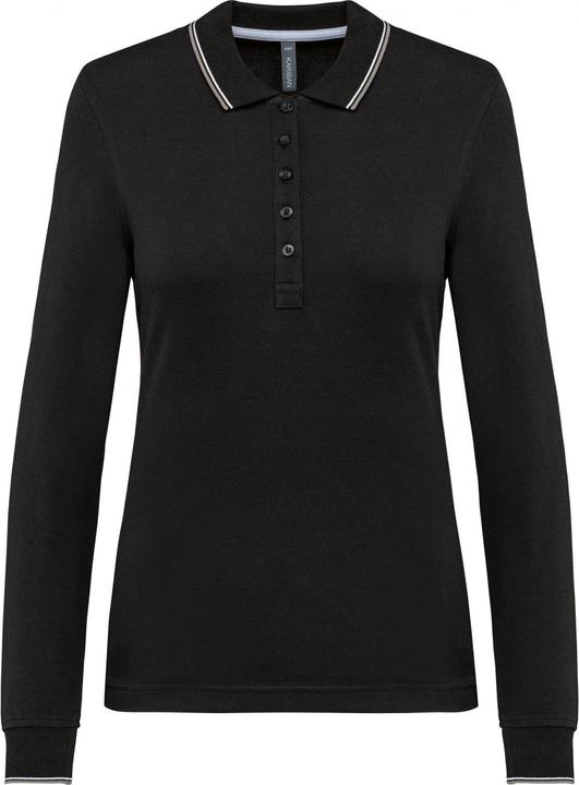 Kariban Polo-Shirt aus Piqué-Strick langarm, Damen