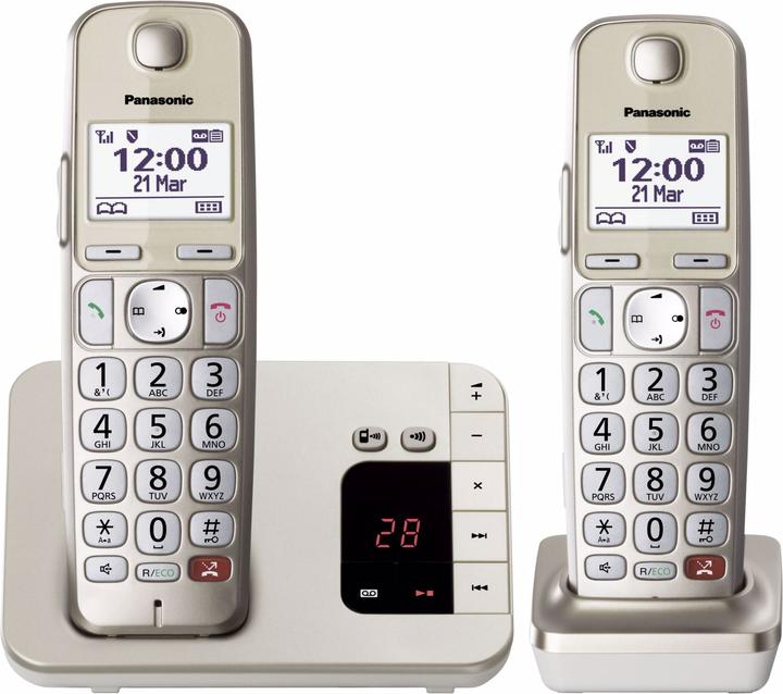 Actual product image Panasonic KX-TGE262GN Duo champagne