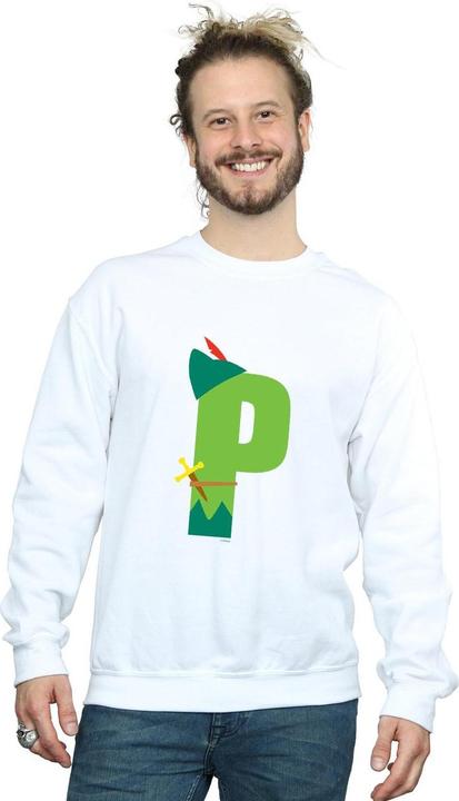 Actual product image Disney Mens Alphabet P Is For Peter Pan Sweatshirt (XXL)