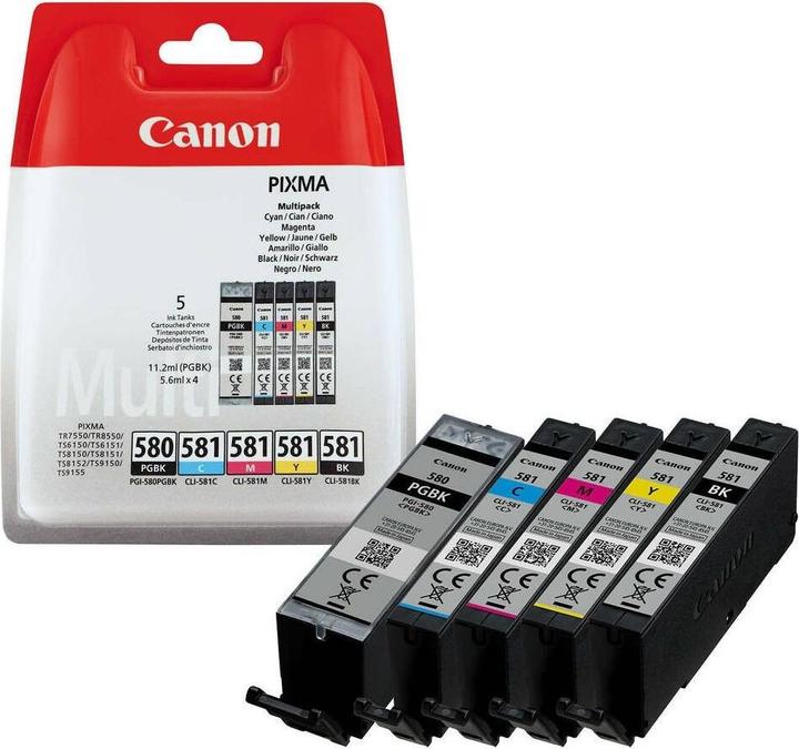 Produktbild Canon PGI-580/CLI-581 Multipack (C, M, Y, BK, PGBK)