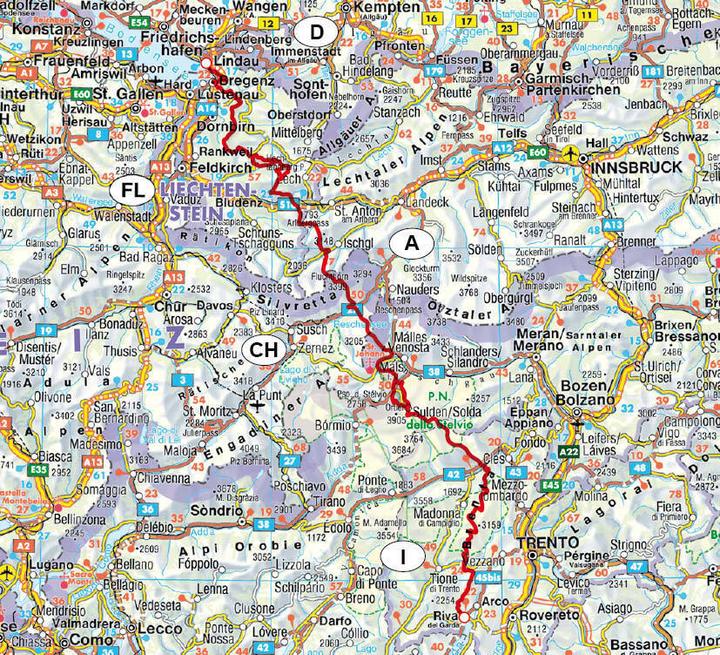 Image du produit Alpenüberquerung Bodensee – Gardasee (Allemand, Forêt de Bettina, 2022)