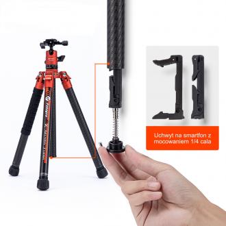 Actual product image Fotopro X Aircross 3 Carbon Tripod Oranje (Plastic)