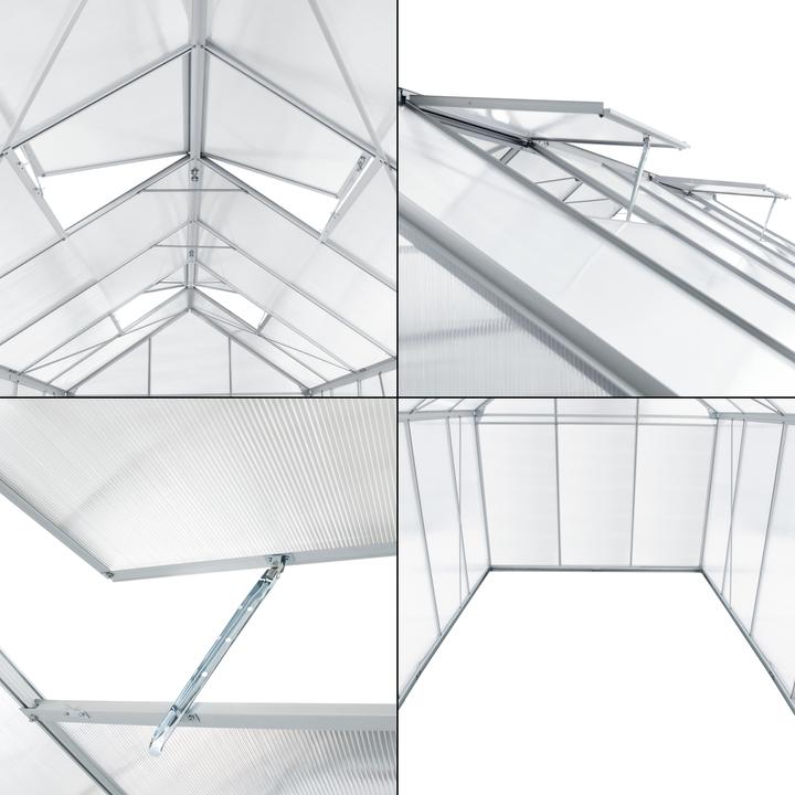 Actual product image En.Casa Greenhouse Oisterwijk aluminium frame 370x190 cm