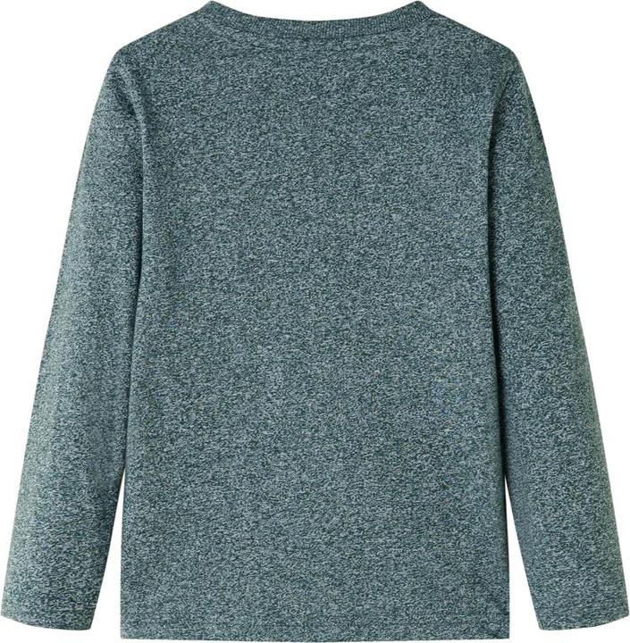 Immagine prodotto VidaXL Camicia da bambino a maniche lunghe verde scuro melange 128,Materiale: 50 (128)