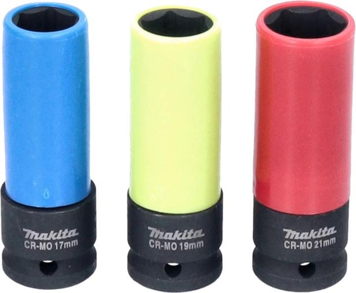 Actual product image Makita Socket wrench set 3 pieces 1/2 (21 mm, 19 mm, 17 mm)