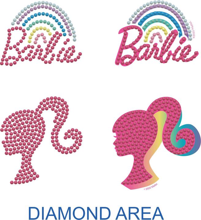 Productafbeelding Diamond Dotz DOTZIES® Original Diamond Painting Set Barbie met 5 motieven: 1 etui, 2 armbanden 21 x 2 cm, 2 au