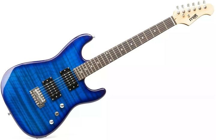 Actual product image Max Electric Guitar GigKit Quilted Style Blue (Electric guitar, Wood)