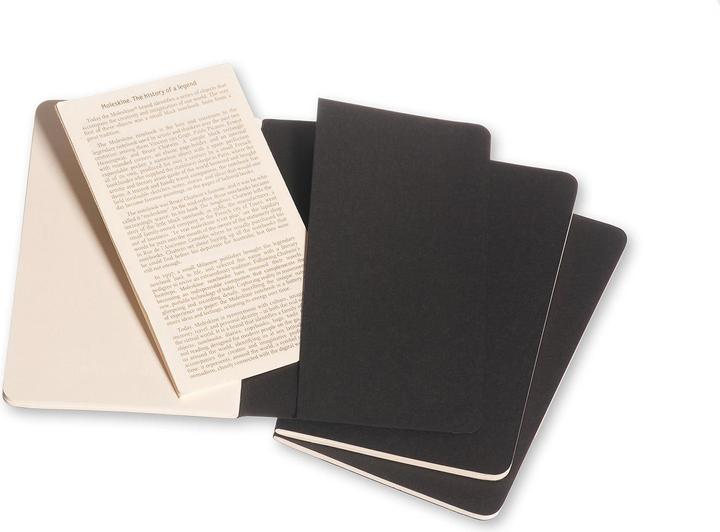 Actual product image Moleskine Cahier Pocket Set of 3 (A6, Plain, Hardcover)