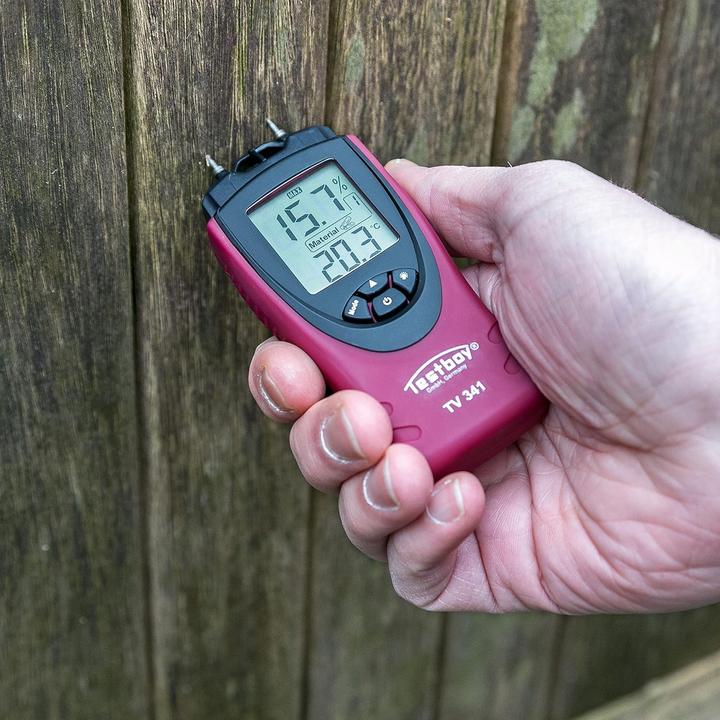 Actual product image kaiserkraft Moisture meter, HxWxD 28 x 143 x 55 mm, measuring range 0 - 55%.