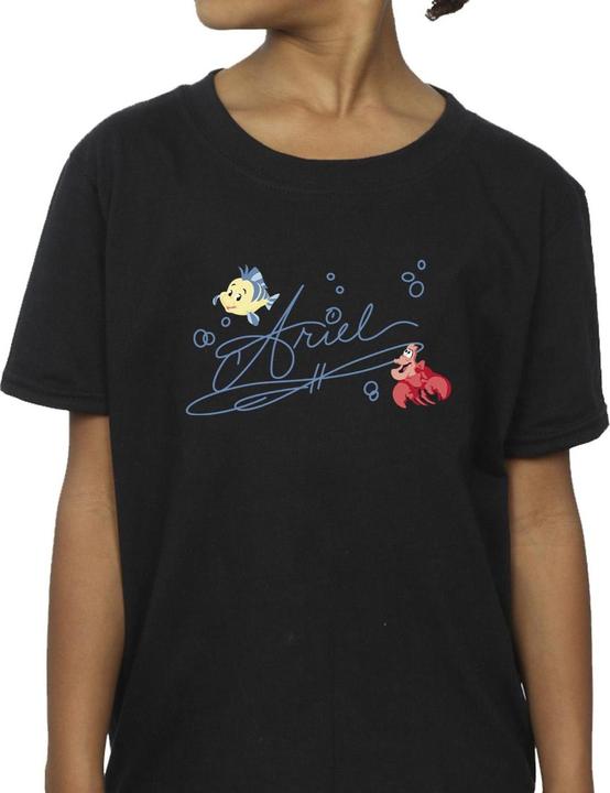 Actual product image Disney Girls The Little Mermaid Ariel Cotton T-Shirt (140, 146)
