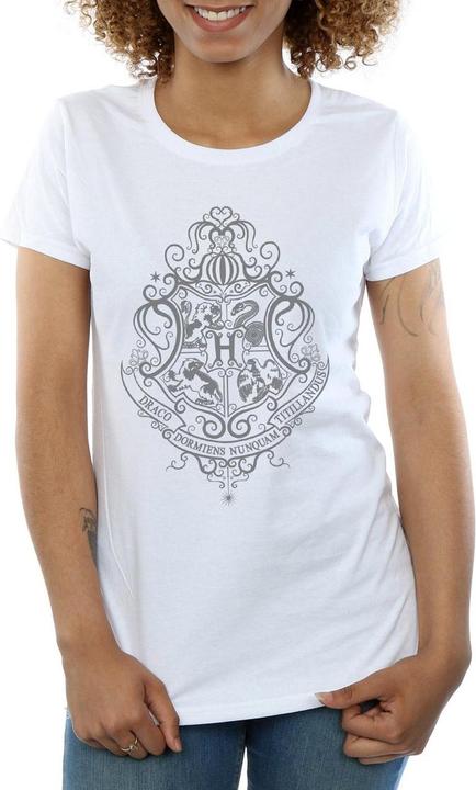 Actual product image Womens/Ladies Hogwarts Draco Dormiens Crest Cotton T-Shirt (S)