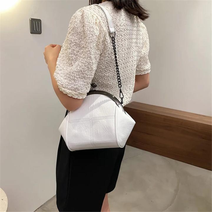Actual product image Only-Bags.Store Chain Design Shoulder Bag High Quality PU Leather Messenger Bags Solid Colour Designer Purse