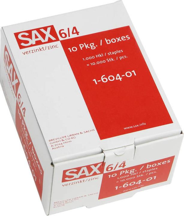 Image du produit SAX Agrafes, 6/4, 1000 pièces, 604