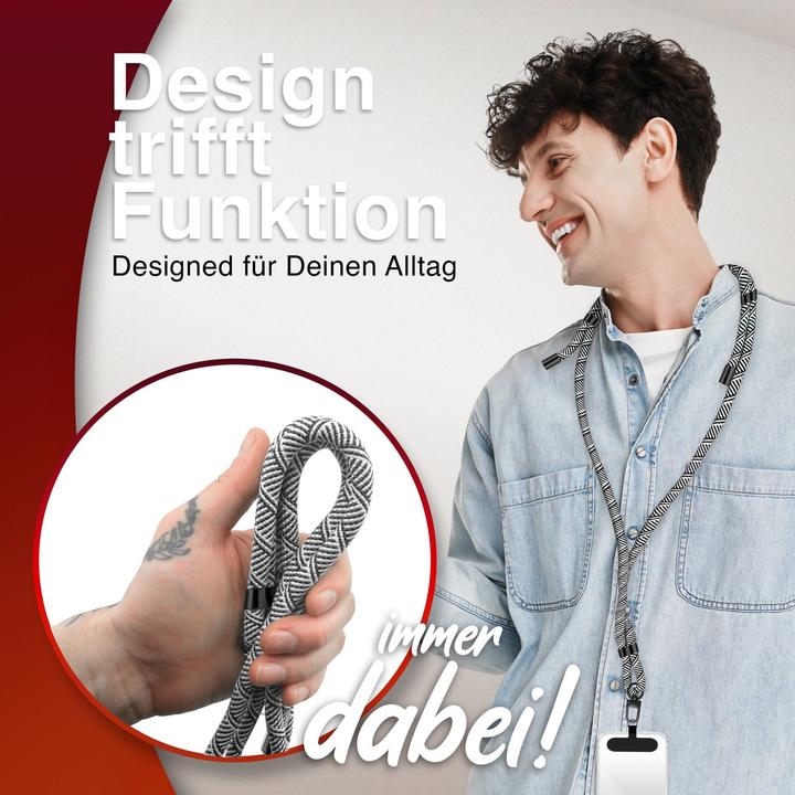 Actual product image Nalia HoldMe Lanyard Handykette - Universal Trageband für Smartphones - Verstellbar, Soft & Elastisch