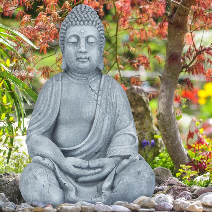 Actual product image Relaxdays Buddha Figurine Ceramic 50 cm