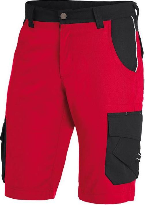 FHB Men's short work trousers THEO "Twill 300" red, black size 52 (52)