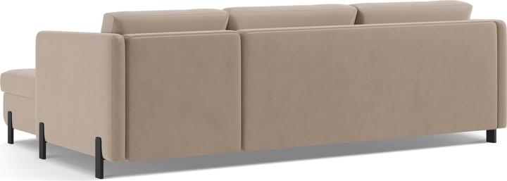 Image du produit Micadoni Canapé D'Angle Velours Gauche Convertible, "Gloria", 4 Places, 260x170x80Fabriqué en Europe (Canapé d'angle)