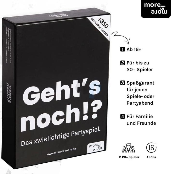 Produktbild More is more Geht's noch!? - das zwielichtige Partyspiel (Deutsch)