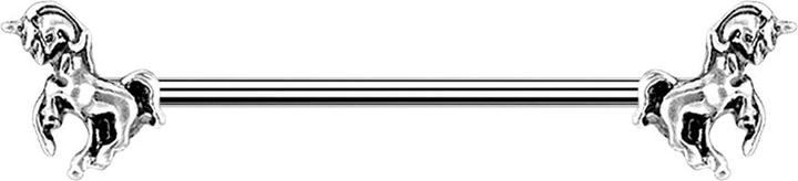 Immagine prodotto Star Piercing Barbell silber Einhorn (Ottone, Acciaio chirurgico 316L)