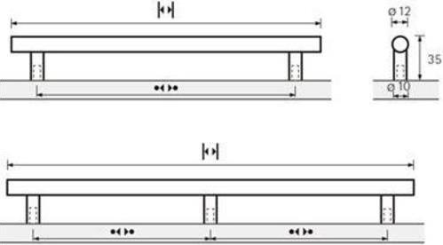 Immagine prodotto Hettich Maniglie per mobili 160mm acciaio effett