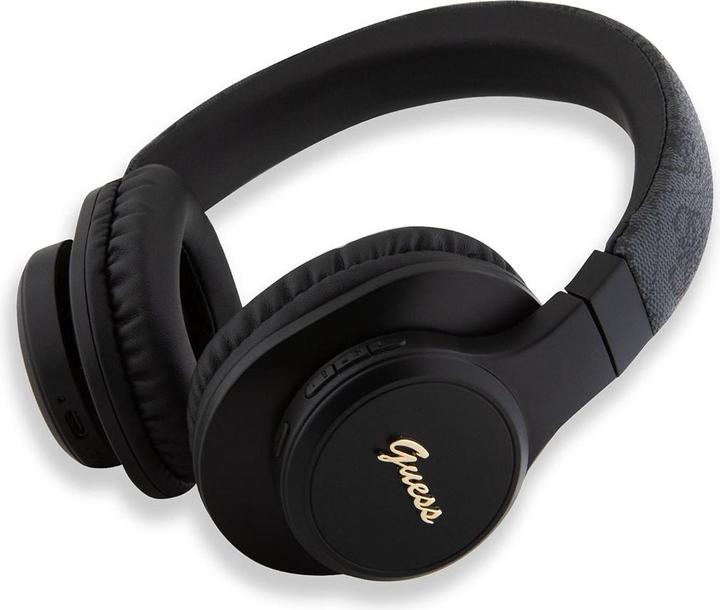 Immagine prodotto Guess Auricolari 4G in pelle PU con logo Script tono su tono - nero (32 h, Senza fili)