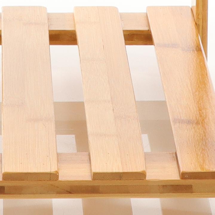 Immagine prodotto Toboli Sgabello con seduta 440x280x408mm Tavolino di bambù Tavolino finale Sgabello da bagno in legno con