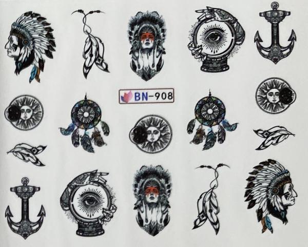 Nagellack24 Nail Art Sticker Wassertransfer 908