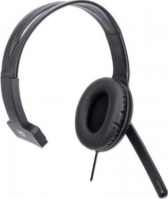 Actual product image Manhattan Headset Mono USB-A Over-Ear- (Cable, USB-A)