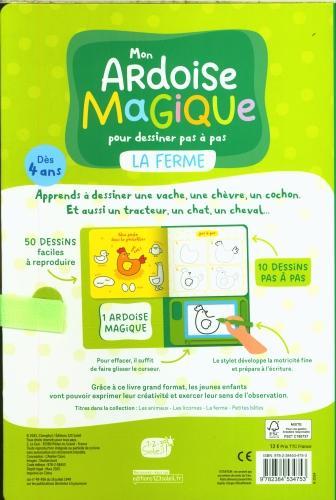 Immagine prodotto 123 Soleil Mon ardoise magique pour dessiner pas à pas : la ferme (Francese, Collettività, 2025)