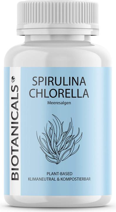 Immagine prodotto Biotanicals Spirulina + Clorella 120 Capsule (120 Pezzo/i, Pillole, 60 g)