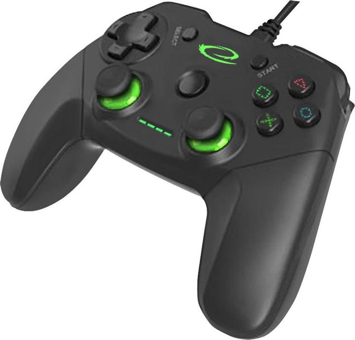 Image du produit Esperanza EGG110K Contrôleur de jeu Gamepad PC Playstation 3 Analogique / Digital USB 2.0 Noir (PC, PS3)