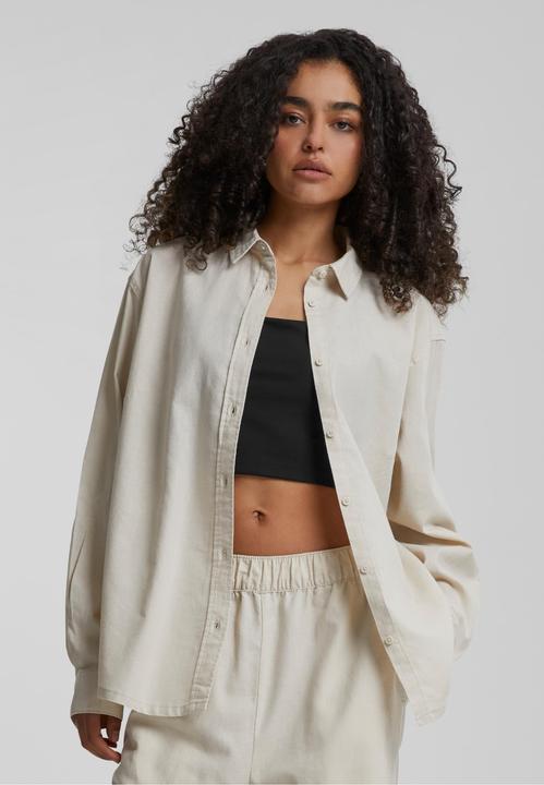 Produktbild Urban Classics Ladies Linen Mixed Oversized Shirt - 165597 (XXL)