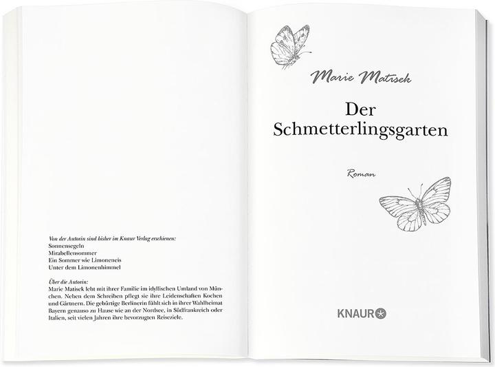 Produktbild Der Schmetterlingsgarten (Deutsch, Marie Matisek, 2020)