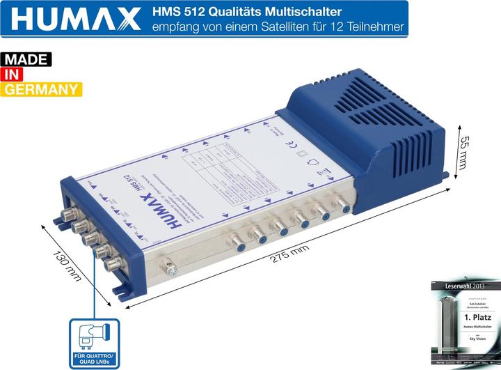 Productafbeelding Humax HMS 512 (Multischakelaar)