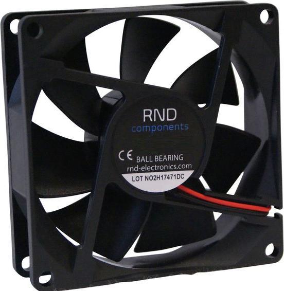 RND Components Ventilatore assiale senza spazzole DC 80x80x25mm 24V 78,6m³/h (80 mm)