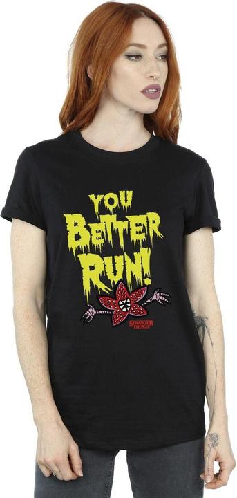 Immagine prodotto Netflix Stranger Things You Better Run Maglietta Ampia Donna (4XL)