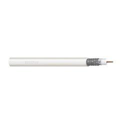 Actual product image Digitus Coaxial cable RG-6 75 Ohm, shielded foil + braiding, 77 per cent Eca PVC, 500 m White-Roll (75 dB, Antenna cable)