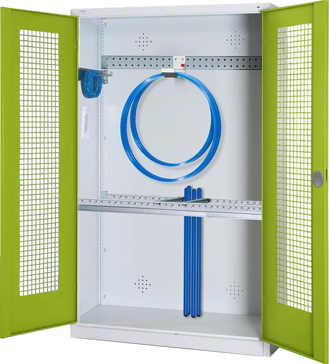 Actual product image C+P Modular sports equipment cabinet with basic equipment (HxWxD: 195x120x50 cm, with perforated hinged