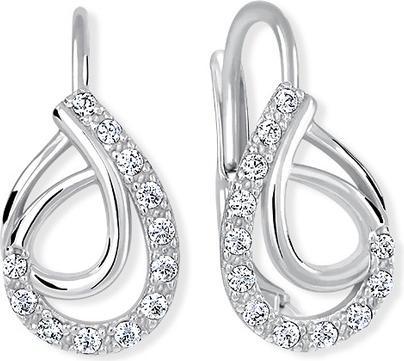 Actual product image Brilio White gold earrings with crystals 239 001 01065 07