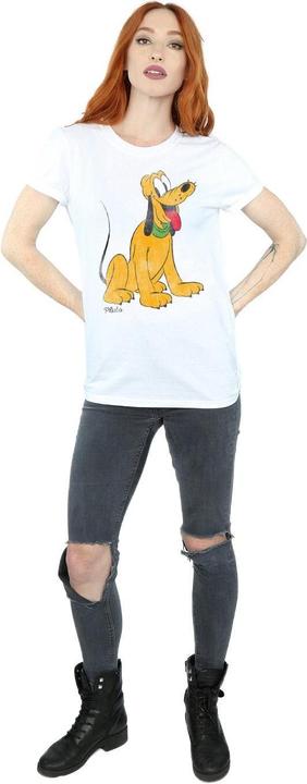 Actual product image Disney Womens/Ladies Classic Pluto Cotton Boyfriend T-Shirt (M)