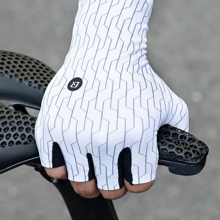 Actual product image Rockbros Road Cycling Gloves Size: L - Black and White (L)