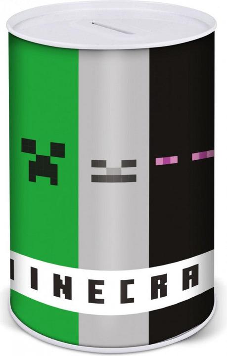 Actual product image Stor MINECRAFT - Tirelire en Métal - H 15 cm x D 10cm (Ø 10 x 15 cm)
