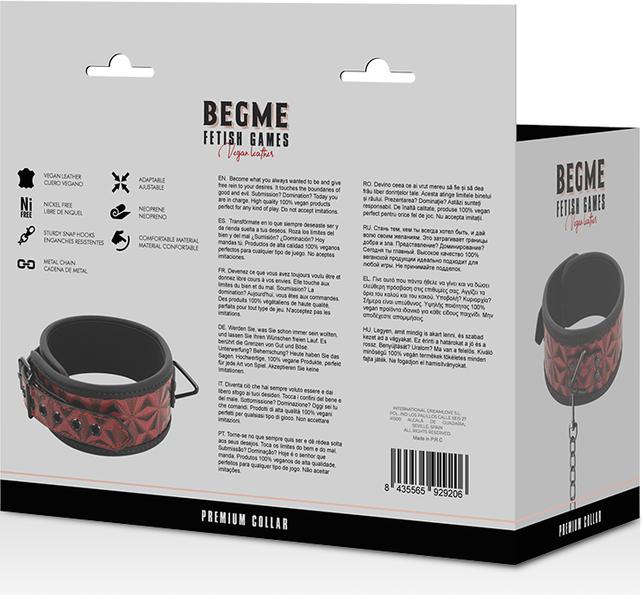Productafbeelding Begme Rode Editie Ketting Van Veganistisch Leer