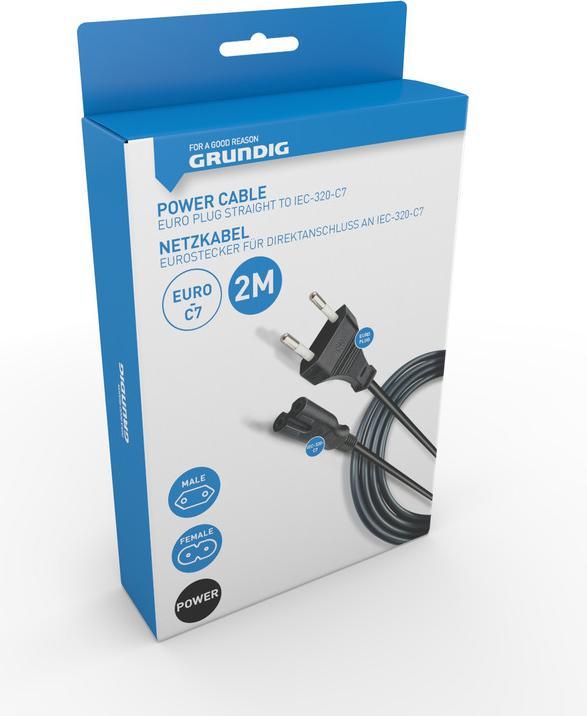 Immagine prodotto Grundig Cavo di alimentazione con spina Euro (2 m)