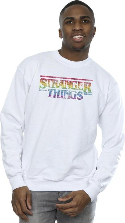 Immagine prodotto Netflix Stranger Things Rainbow Dot Logo Felpa Uomo (L)