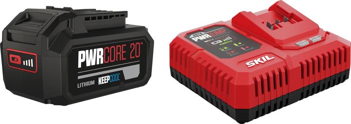 Actual product image Skil 20V SET 1 x rechargeable battery 3104 AA 4.0Ah + charger 3123 AA 6.0A (20 V)
