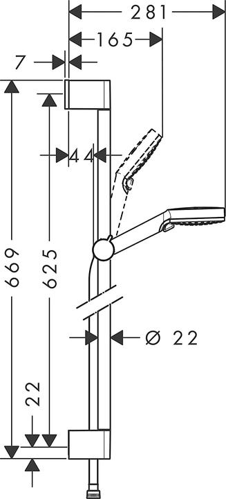 Image du produit hansgrohe Crometta Duschset 100 Vario mit Duschstange 65 cm