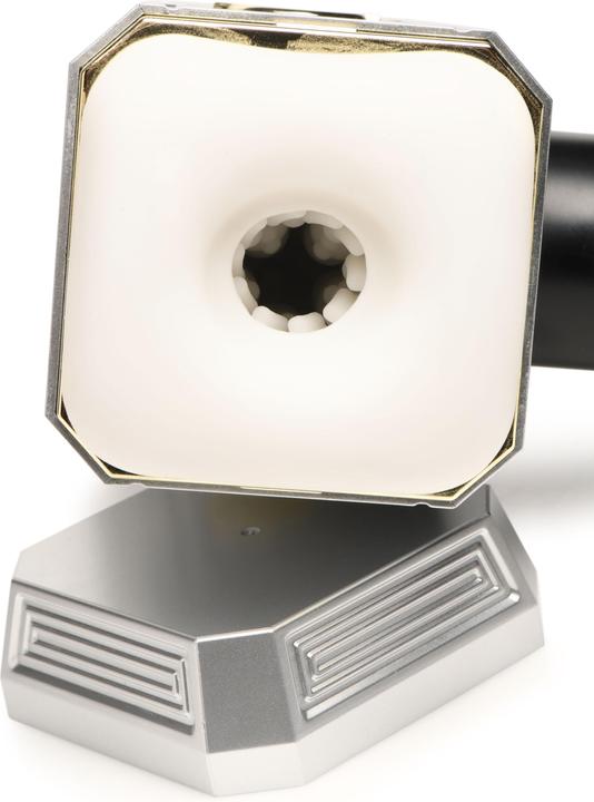 Actual product image XR Brands Thunder Stroker Suction Masturbator - Silver & Black